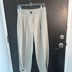 Zara Women's Beige Pleated Trousers